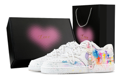 Nike Кроссовки для скейтбординга Court Vision 1, мужские, низкие, желто-синие dh2987-101(team529-弥玥之匙-爱心礼盒) | white blue orange pink yellow purple