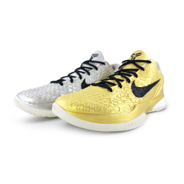 Nike Баскетбольные кроссовки Zoom Kobe 6 "All Star 2.0" с амортизацией, износостойкие, низкие, мужские, золото и серебро fq3546-100（team1076-金银鸳鸯 ） | gold and silver