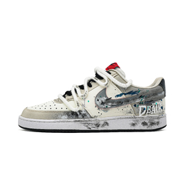 Nike Кроссовки Court Vision 1 Boundless износостойкие и легкие, низкие, для скейтбординга, мужские, белые, черные dm1187-101(team861-无垠) | white black