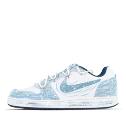 Nike Кроссовки для скейтбординга EBERNON Tide Shadow с амортизацией, быстросохнущие, низкие, мужские, сине-белые if0847-141(team1328-潮汐涂影) | blue white