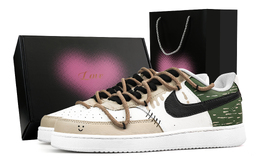 Nike Кроссовки для скейтборда Court Vision 1 Modern Era, износостойкие, низкие, мужские, коричневые, зеленые dh2987-101(team1171-摩登纪元-礼盒） | dark khaki