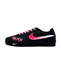 Nike Кроссовки Court Shot Black Pink, износостойкие и легкие, низкие, для скейтбординга, мужские, черные fq8146-001(team1245-血渍黑粉） | black