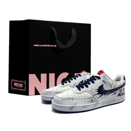 Nike Кроссовки для скейтбординга Court Vision 1 Low Top, мужские, белые, синие dm1187-101(team1108-水墨异想ld) | white blue