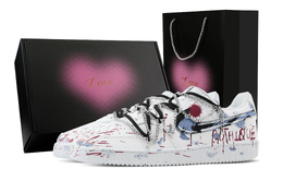 Nike Кроссовки Court Vision 1 Timeless Night, Heart Box, износостойкие, низкие, для скейтбординга, мужские, белые, красные, синие dh2987-101(team529-永恒之夜-爱心礼盒) | white red blue