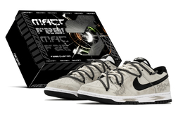Nike Низкие кроссовки для скейтбординга Dunk, устойчивые к истиранию, мужские, бежево-черные hf5441-100(teama-涂鸦笑痕s-box) | beige black