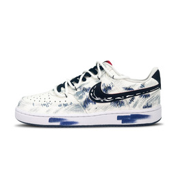 Nike Кроссовки Court Vision 1 Cerulean Starry Sea, износостойкие, низкие, для скейтбординга, мужские, белые, синие dm1187-101(team504-蔚蓝星海） | white blue