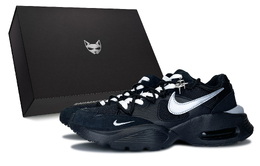 Nike Кроссовки Air Max Fusion с низким верхом, устойчивые к истиранию, мужские, черно-серебристые cj1670-001(team79-曜夜脉冲s-box) | black silver (black box)