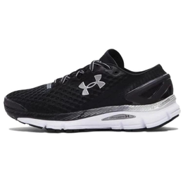 Under Armour Кроссовки для бега с амортизацией и воздухопроницаемостью, мужские, черно-белые 1266212-001 | black white