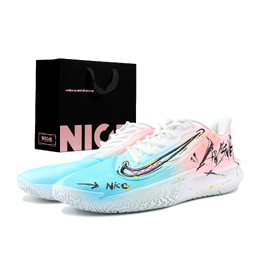 Nike Баскетбольные кроссовки Precision 7 с амортизацией, износостойкие, низкие, мужские, розово-синие fn4322-100(team1326-蓝缎粉絮sbox) | pink blue