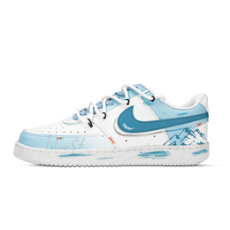 Nike Износостойкие низкие кроссовки для скейтбординга Court Borough Adventure Journal, мужские, синие, белые, красные, желтые dh2987-101（team883-探险日记） | blue white red yellow