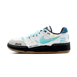 Nike Респираторы Full Force Low Pixel, износостойкие, низкие, кроссовки для скейтбординга, мужские, белые, зеленые hj7262-100(team437-像素呼吸) | white green