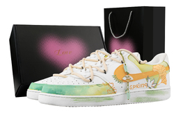 Nike Кроссовки Court Vision 1 Youthful Vigor, Heart Box, износостойкие, низкие, для скейтбординга, мужские, желтые, белые dh2987-101(team529-青春活力-爱心礼盒) | yellow white