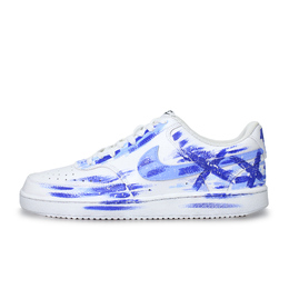 Nike Кроссовки Court Vision X Blue Order с рисунком от руки, устойчивые к истиранию, для скейтбординга, синие, белые dh2987-101(team929-x 蓝序） | blue white