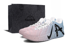 Nike Баскетбольные кроссовки Ja Morant 3 с износостойким покрытием, мгновенно привлекающие внимание. Низкий верх. Мужские, сине-розовые hf2794-100（team1235-音速泡泡sbox） | blue pink