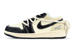 Jordan Баскетбольные кроссовки Air 1 Low Top Vintage, мужские, бежево-черные hq3437-101(team1286-复古麻绳解) | beige black