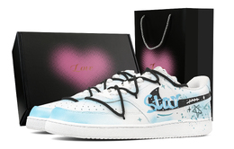 Nike Кроссовки Court Vision 1 Starry Sky Hunting, износостойкие, низкие, для скейтбординга, мужские, небесно-голубые dh2987-101(team1171-星空狩猎-礼盒） | sky blue