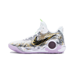 Nike Баскетбольные кроссовки KD Trey 5 IX Mid, винтажные, мужские, черно-золотые dj6922-100(team17-普罗米修斯） | black gold