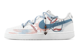Nike Бейсбольные кроссовки Court Vision 1 с низким верхом, устойчивые к истиранию, для скейтбординга, мужские, белые, синие dh2987-101(team529-棒球) | white blue