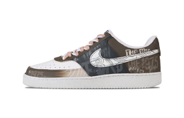 Nike Кроссовки Court Vision 1 Mist Area, износостойкие, низкие, для скейтбординга, мужские, коричневые dh2987-101(team1171-雾区-双鞋带） | brown