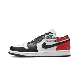 Jordan Мужские баскетбольные кроссовки Air 1 Bred с амортизацией и износостойкостью 553558-165（team1319-黑红脚趾） | red