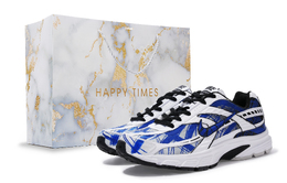 Nike Кроссовки Initiator для бега по городу, износостойкие, низкие, мужские, цвет белый-синий 394055-100（team1238-蓝色禁区s-box) | blue exclusion zone