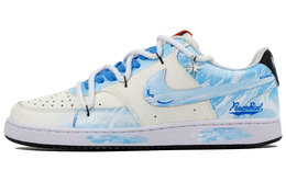 Nike Кроссовки Court Vision Low износостойкие и легкие, низкие, для скейтбординга, мужские, белые, синие dm1187-101（team1385-茜游轨迹） | white blue