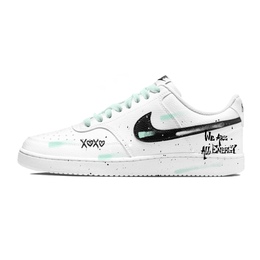 Nike Кроссовки для скейтбординга Court Vision 1 Low Top, мужские, белые, зеленые dh2987-101(team1080-星体残垣） | white green