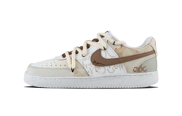 Nike Кроссовки для скейтборда Court Vision 1 Rusty Traveler, износостойкие, низкие, мужские, коричневые, белые dh2987-101(team1171-锈迹旅人-双鞋带） | brown white