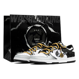 Кроссовки для скейтбординга Dunk, мужские, низкие, черно-серые Nike, Black White dd1391-100(team113-曜痕s-box) | black white
