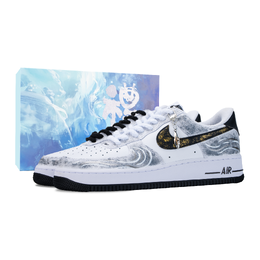 Кроссовки Air Force 1 Homecoming Dreams, износостойкие, низкие, для скейтбординга, мужские, серо-золотые Nike, Gray Gold (Special Box) fq4296-101（team836-归墟梦演-sbox） | gray gold (special box)