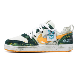 Nike Кроссовки для скейтбординга Court Borough PRM, мужские, низкие, белые/зеленые/желтые 844881-100(team947-酷派潮玩) | yellow green white