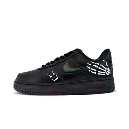 Nike Кроссовки Air Force 1 Nightmare Strikes, износостойкие, низкие, для скейтбординга, мужские, черные cw2288-001（team305-噩梦惊袭） | black