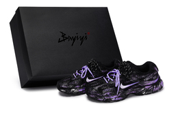 Nike Кроссовки для бега V5 RNR с низким верхом, устойчивые к истиранию, мужские, черные, серебристо-фиолетовые hj5228-001(team80-男款暗影之刃紫sbox) | black silver purple