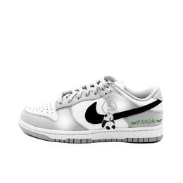 Nike Кроссовки для скейтбординга Dunk Akichikuma Cat, износостойкие, низкие, мужские, серо-белые dd1391-103(tean641-秋千熊猫) | gray white