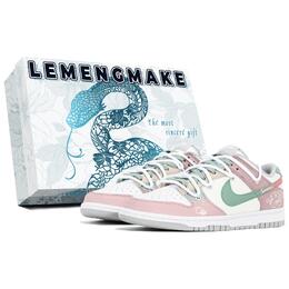 Nike Кроссовки для скейтбординга Dunk Joy Lemon, износостойкие, низкие, мужские, белые, розовые dd1391-103(team399-萌蛇秘境s-box) | white pink
