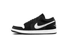 Jordan Баскетбольные кроссовки Air 1 Black Panda с низким верхом, износостойкие, винтажные, мужские, черно-белые 553558-146(team855- 黑熊猫） | black