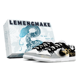 Nike Кроссовки для скейтбординга Dunk Joy Lemon, износостойкие, белые, мужские dd1391-103(team778-金蛇送福-s-box) | white