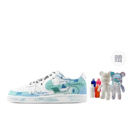 Nike Кроссовки Court Vision 1 Future, Fluid Bear, износостойкие, низкие, для скейтбординга, мужские, зеленые, белые dh2987-101(team529-未来-流体熊) | green white