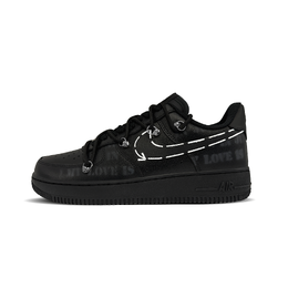 Nike Низкие кроссовки для скейтбординга Air Force 1 Password Endgame, износостойкие, черные, мужские cw2288-001（team305-密码终局） | black