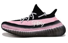 Adidas Кроссовки Yeezy Boost 350 V2 Low Top мужские, цвет: черный, розовый gy7164（team33-闪光少女 男女款） | black pink