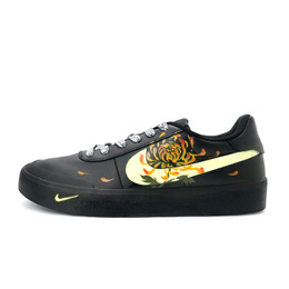 Nike Кроссовки Court Shot Four Gentlemen Chrysanthemum, износостойкие, низкие, для скейтбординга, мужские, черные, коричневые, желтые, базовые fq8146-001(team1037-四君子-菊) | black brown yellow