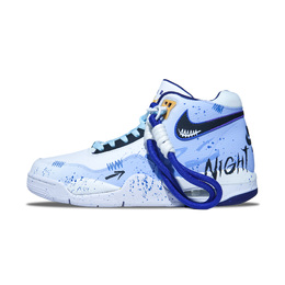 Nike Баскетбольные кроссовки Flight Legacy с противоскользящей подошвой, износостойкие, винтажные, среднего размера, мужские, белые, синие bq4212-102（team360-夜晚星星） | white blue