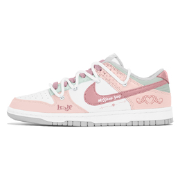 Nike Кроссовки для скейтбординга Dunk, износостойкие, низкие, мужские, розовые, белые dd1391-103(team399-粉色甜心) | pink white