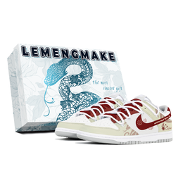 Nike Кроссовки для скейтбординга Dunk, износостойкие, низкие, мужские, белые, красные dd1391-103(team399-喜迎新春s-box) | white red