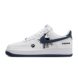 Nike Кроссовки Air Force 1 с низким верхом, противоскользящие, износостойкие, для скейтбординга, мужские, белые, синие fj4146-104(team181-靠钩熊猫) | white blue