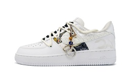Nike Кроссовки Air Force 1 для скейтбординга с низким верхом, износостойкие, белые, мужские cw2288-111(team11-蛇鹤纳福男款白色) | white