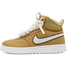 Nike Кроссовки для скейтбординга Court Vision Mid Warm, противоскользящие, мужские, коричневые, белые dr7882-700（team91-court织物皮革小麦） | brown white