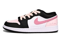 Jordan Баскетбольные кроссовки Air 1 Vintage, низкие, мужские, розовые/черные 553558-131(team6-少女遐想) | black pink