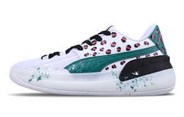 Puma Баскетбольные кроссовки Clyde Hardwood с противоскользящим дышащим покрытием, низкие, белые, мужские 194454-01（team211-狩猎时刻style) | hunting moment style