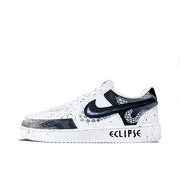 Nike Кроссовки для скейтбординга Court Vision 1, мужские, низкие, черные, белые dh2987-101（team393-灵蛇之境） | black white